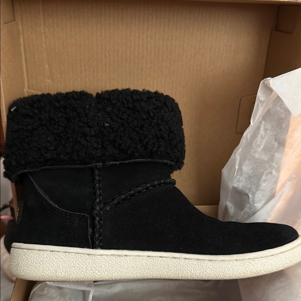 UGG Black Cozy Slip-On Winter Boots
